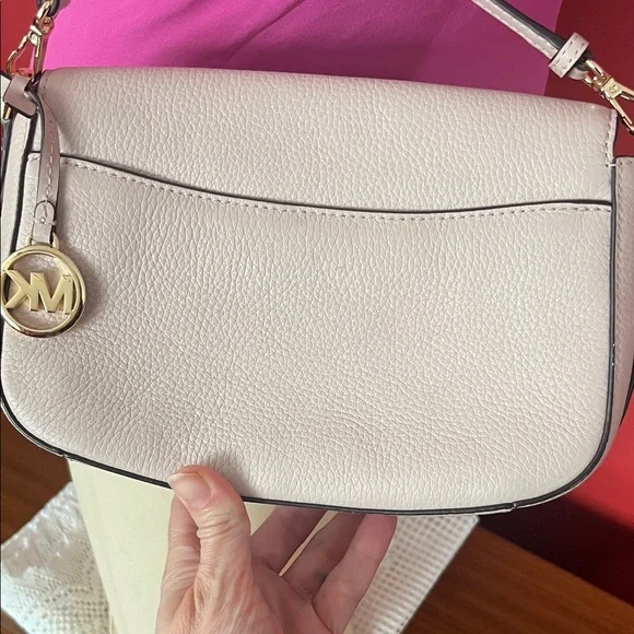 EUC Michael Kors Blush Pink Leather Crossbody Bag - Picture 6 of 16